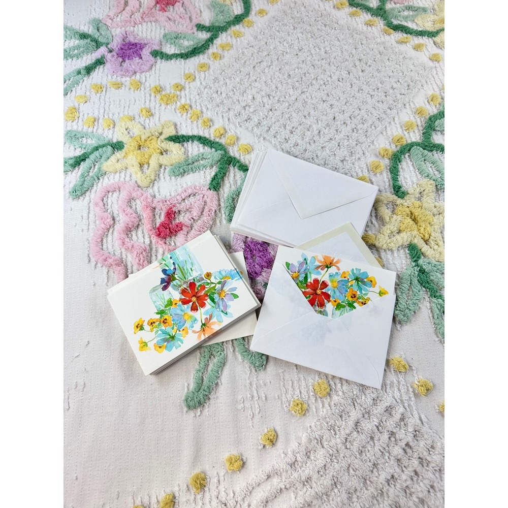 Hallmark Watercolor Floral Mason Jar Blank Note Cards 18 Count BM 543-1